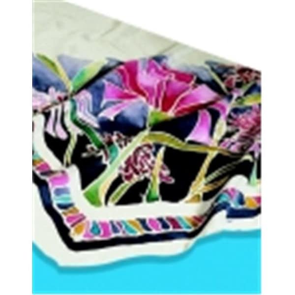 Jacquard Products Jacquard Medium-Weight China Silk Painting Scarve - 8 x 54 in. - White 234759 - main